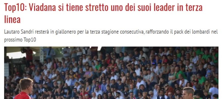 Top10: Viadana si tiene stretto uno dei suoi leader in terza linea