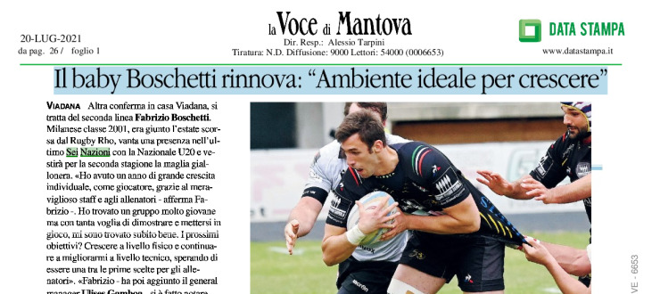 Il baby Boschetti rinnova: "Ambiente ideale per crescere"