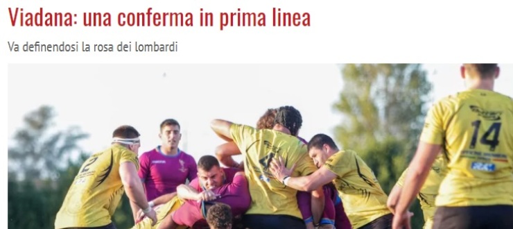 Viadana: una conferma in prima linea