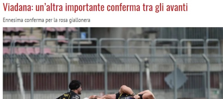 Viadana: un’altra importante conferma tra gli avanti