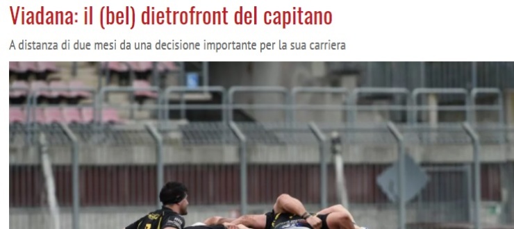 Viadana: il (bel) dietrofront del capitano