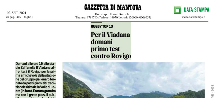 Per il Viadana domani primo test contro Rogivo