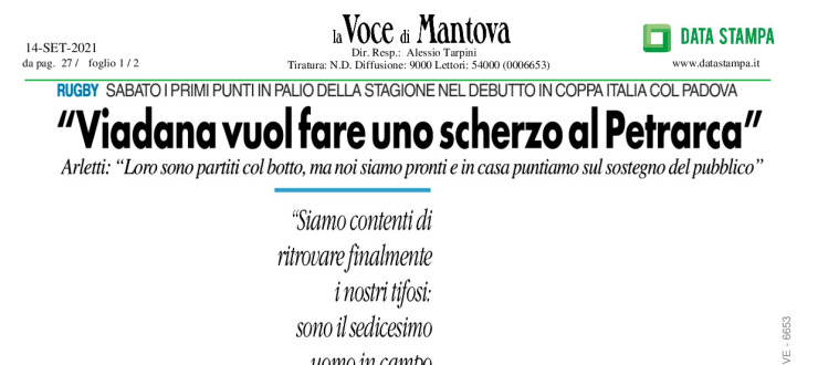 "Viadana vuol fare uno scherzo al Petrrca" 