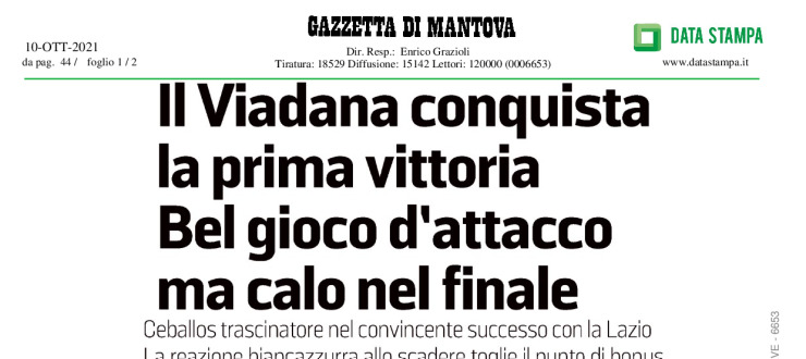 Il Viadana conquista la prima vittoria. Bel gioco d'attacco ma calo nel finale  