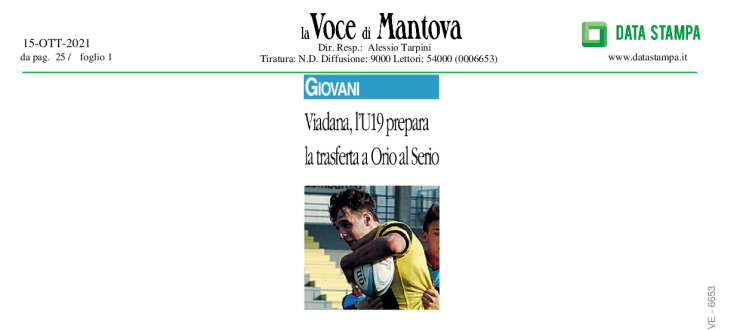 Viadana, l'U19 prepara la trasferta a Orio al Serio