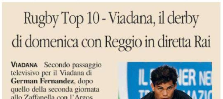 Viadana, il derby di domenica con Reggio in diretta Rai 