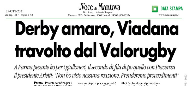 Derby amaro, Viadana travolto dal Valorugby 