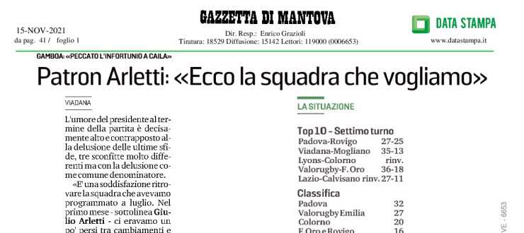Patron Arletti: "Ecco la squadra che vogliamo"