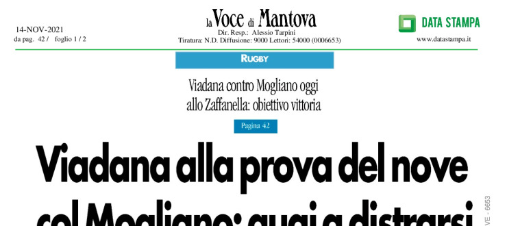 Viadana alla prova del nove col Mogliano: guai a distrarsi