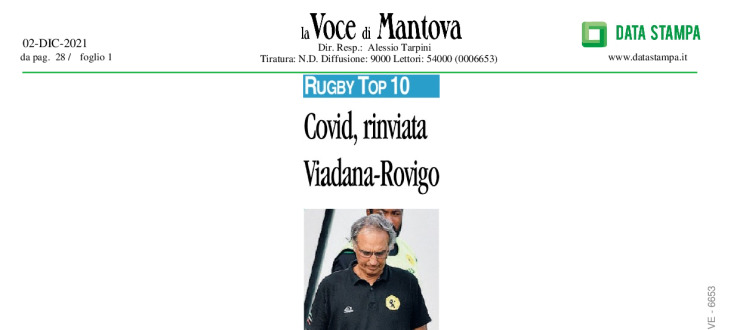 Covid, rinviata Viadana-Rovigo