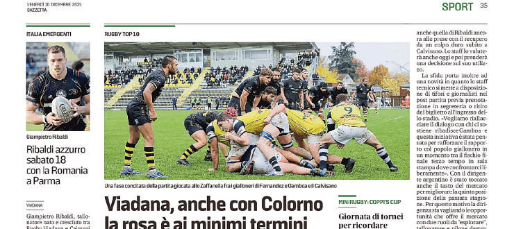 Viadana, anche con Colorno la rosa è ai minimi termini. Mirino sulle isole del Pacifico
