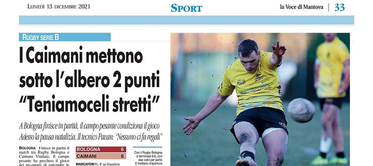 I Caimani mettono sotto l'albero 2 punti. "Teniamoceli stretti"
