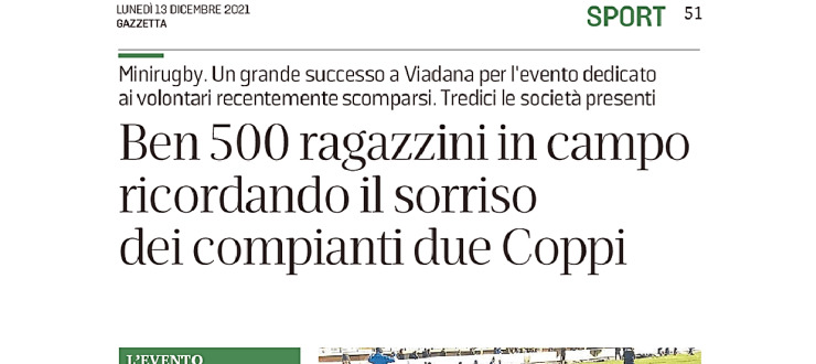Ben 500 ragazzini in campo ricordando il sorriso dei compianti due Coppi