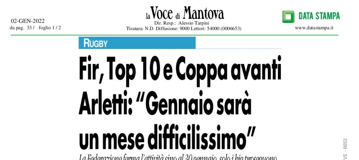 Fir, Top10 e Coppa avanti. Arletti:"Gennaio sarà un mese difficilissimo"