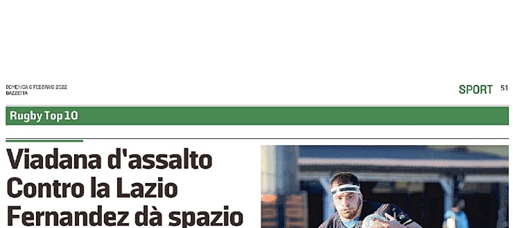 Viadana d'assalto. Contro la Lazio Fernandez dà spazio a molti esperimenti