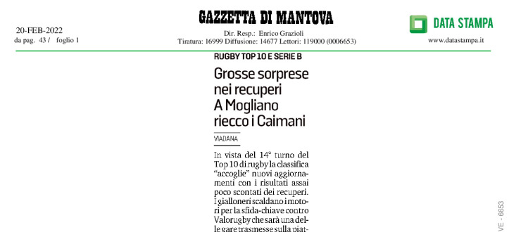 A Mogliano riecco i Caimani