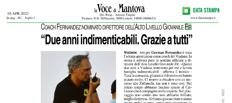 "Due anni indimenticabili. Grazie a tutti"