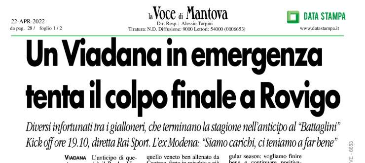 Un Viadana in emergenza tenta il colpo finale a Rovigo