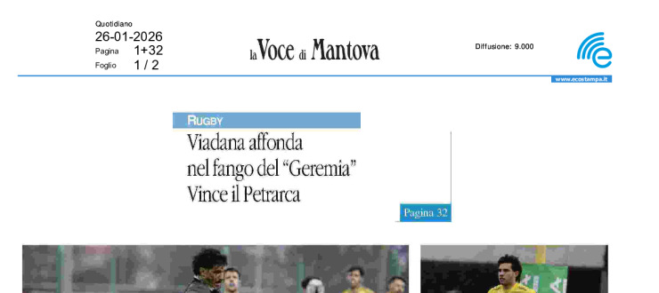 Viadana affonda nel fango del "Geremia". Vince il Petrarca