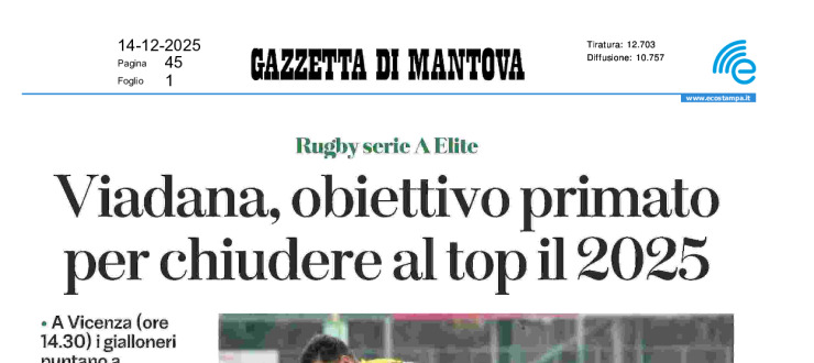 Viadana, obiettivo primato per chiudere al top il 2025