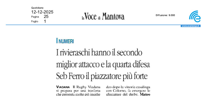 I rivieraschi hanno il secondo miglior attacco e la quarta difesa. Seb Ferro il piazzatore più forte