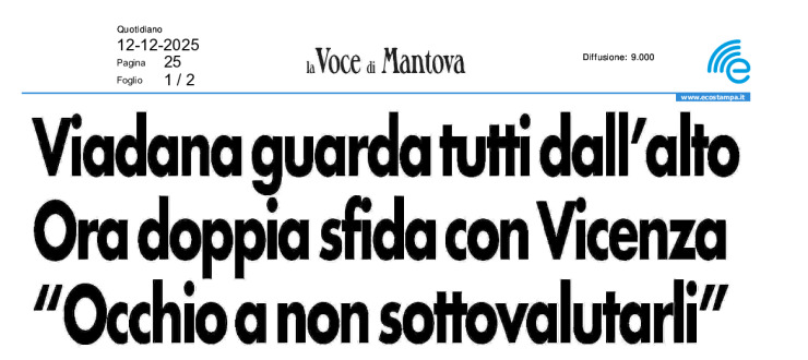 Viadana guarda tutti dall'alto. Ora doppia sfida con Vicenza: "Occhio a non sottovalutarli"
