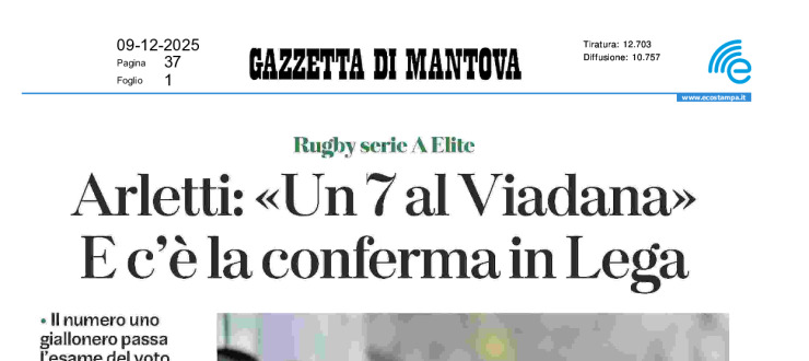 Arletti: "Un 7 al Viadana". E c'è la conferma in Lega