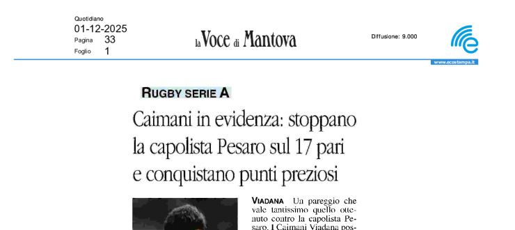 Caimani in evidenza, stoppano la capolista Pesaro sul 17 pari e conquistano punti preziosi
