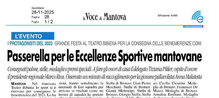 Passerella per le Eccellenze Sportive mantovane