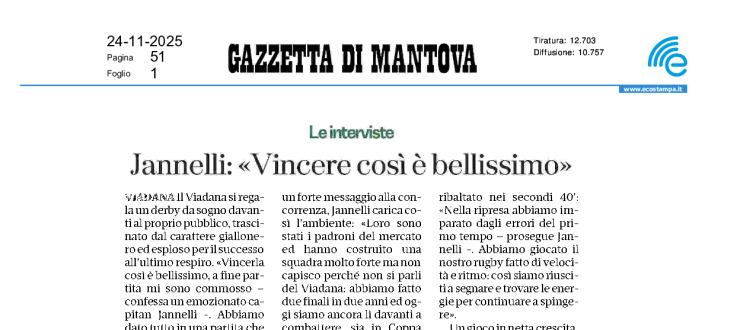 Jannelli: "Vincere così è bellissimo"