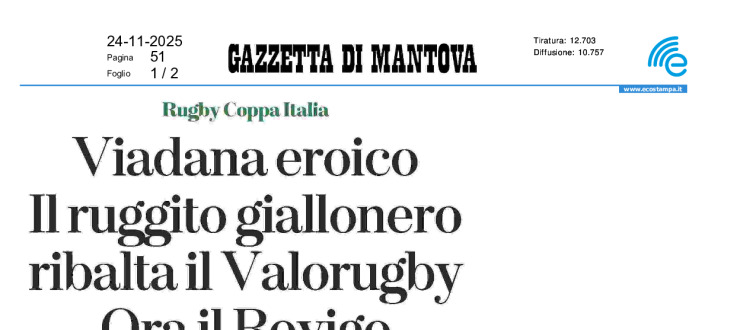 Viadana eroico. Il ruggito giallonero ribalta il Valorugby. Ora il Rovigo