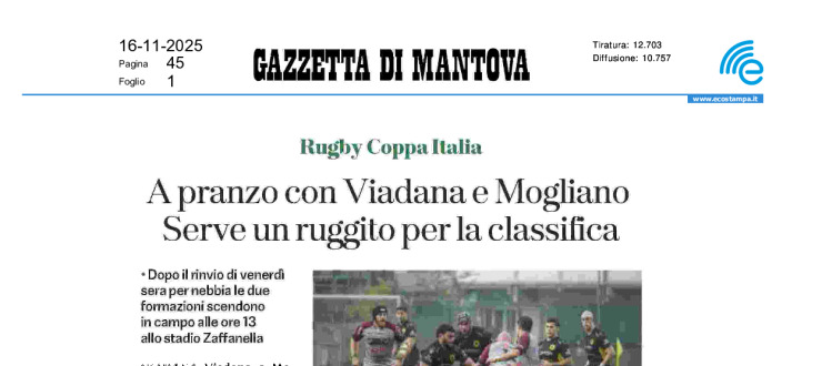 A pranzo con VIadana e mogliano. Serve un ruggito per la classifica