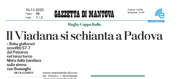 Il Viadana si schianta a Padova