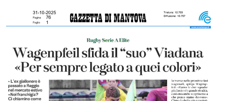 Wagenpfeil sfida il "suo" Viadana: "Per sempre legato a quei colori"