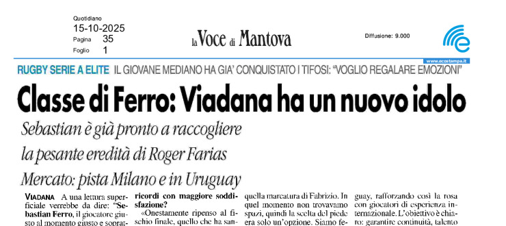 Classe di Ferro: Viadana ha un nuovo idolo
