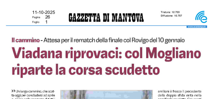 Viadana riprovaci: col Mogliano riparte la corsa scudetto