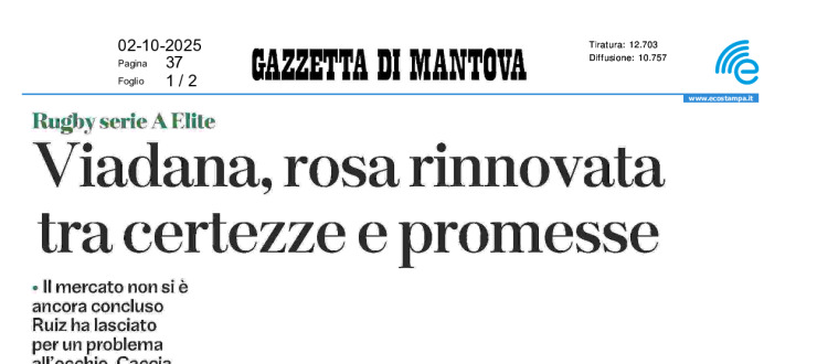 Viadana, rosa rinnovata tra certezze e promesse