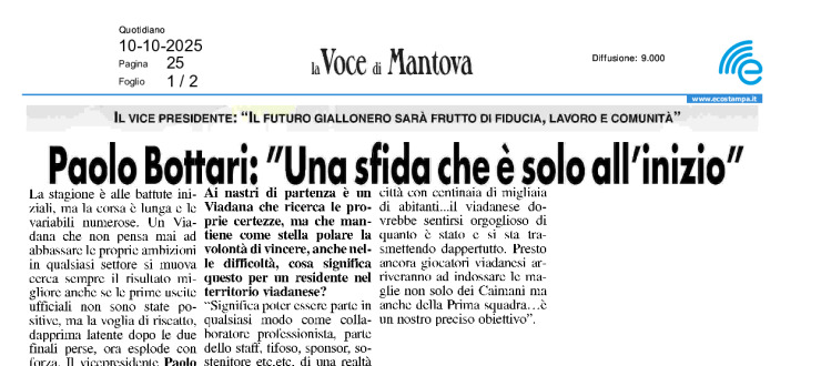 Paolo Bottari: "Una sfida che è solo all'inizio"