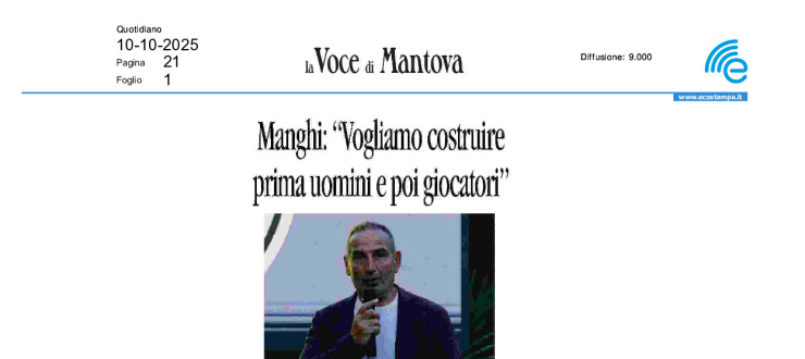 Manghi: "Vogliamo costruire prima uomini e poi giocatori"