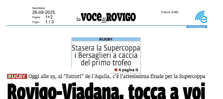 Rovigo-Viadana, tocca a voi