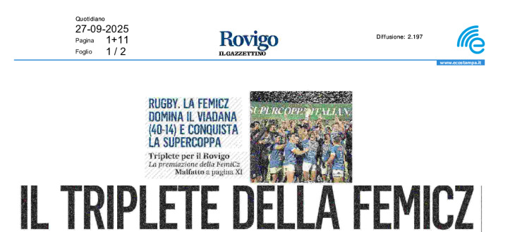 Il triplete della FemiCZ