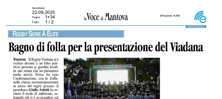 Bagno di folla per la presentazione del Viadana