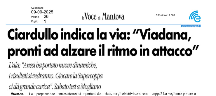 Ciardullo indica la via: "Viadana, pronti ad alzare il ritmo in attacco"