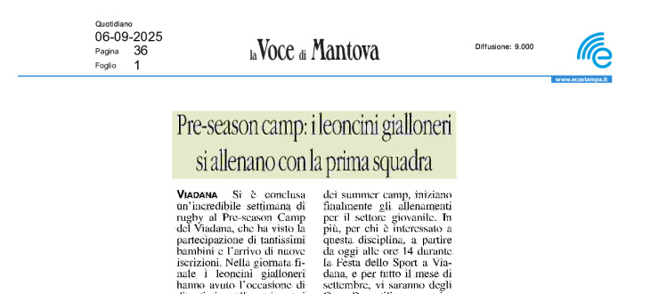 Pre-season camp: i leoncini gialloneri si allenano con la prima squadra