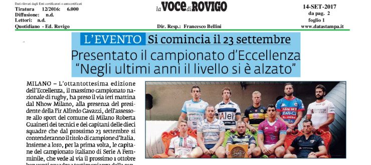 Presentato il campionato d'Eccellenza