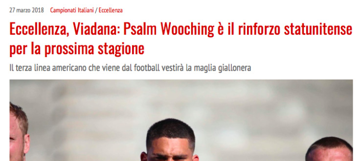 Eccellenza, Viadana: Psalm Wooching è il rinforzo statunitense per la prossima stagione