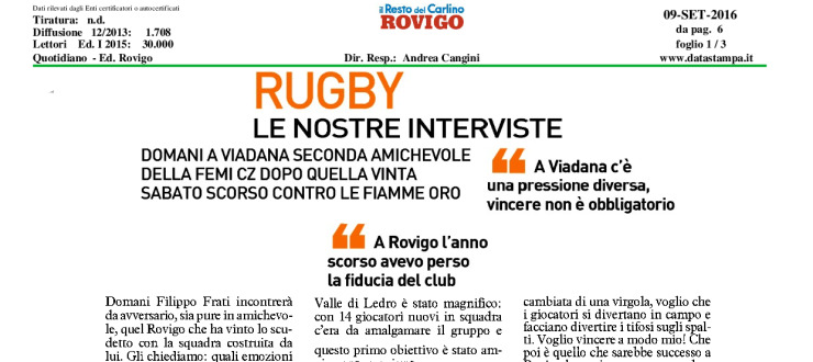 I pronostici di Frati: "Rovigo si è molto indebolita. Le favorite sono altre"