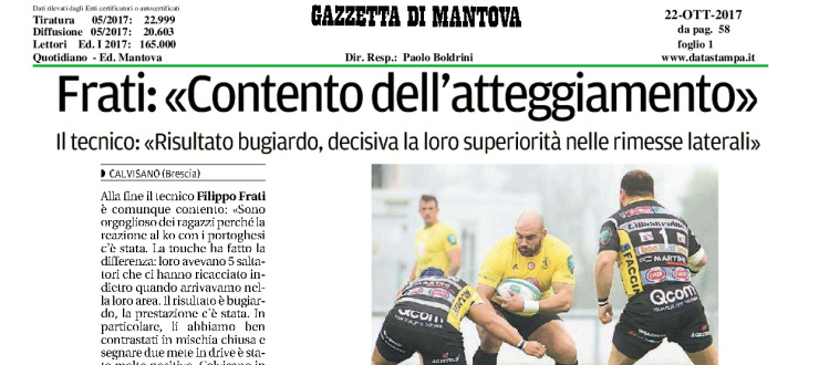 Frati:"Contento dell'atteggiamento"