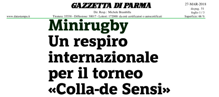 Minirugby. Un respiro internazionale per il torneo Colla De Sensi