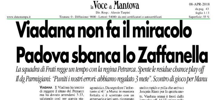 Viadana non fa il miracolo Padova sbanca lo Zaffanella